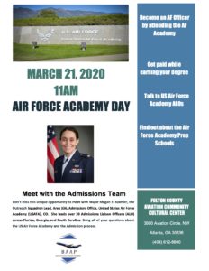 US Air Force Academy Day @ FULTON COUNTY AVIATION COMMUNITY CULTURAL CENTER | Atlanta | Georgia | United States